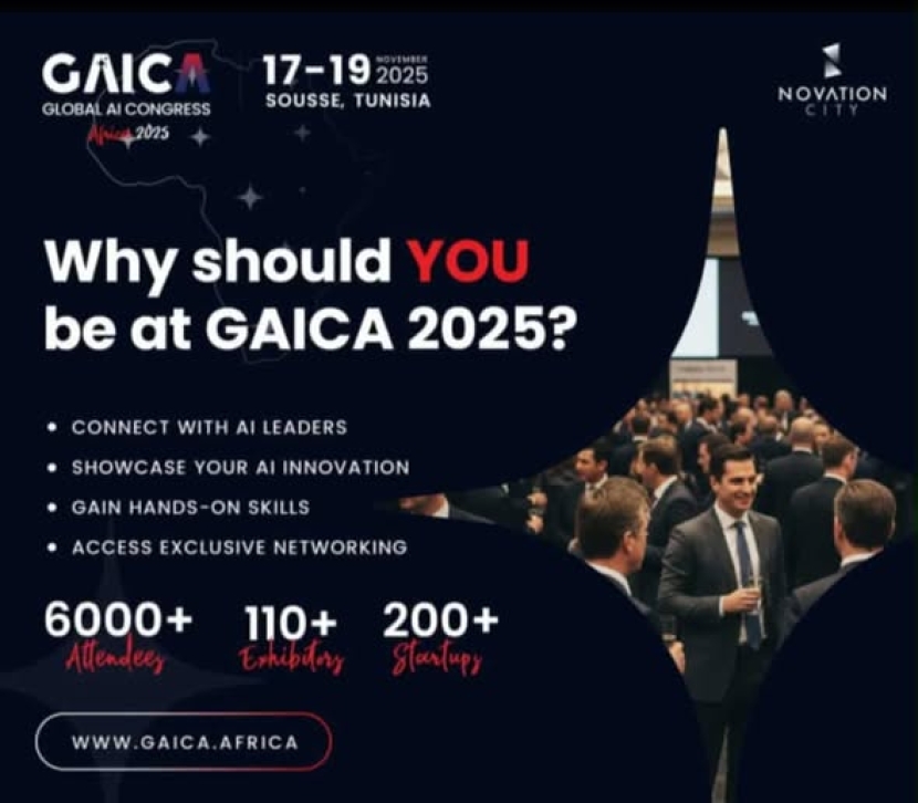 تونس تحتضن مؤتمر GAICA 2025: إفريقيا تبرز كقوة صاعدة في الذكاء الاصطناعي.