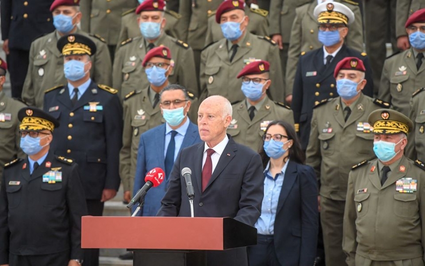 رئيس الجمهورية، القائد الأعلى للقوات المسلحة يزور الأكاديمية العسكرية بفندق الجديد